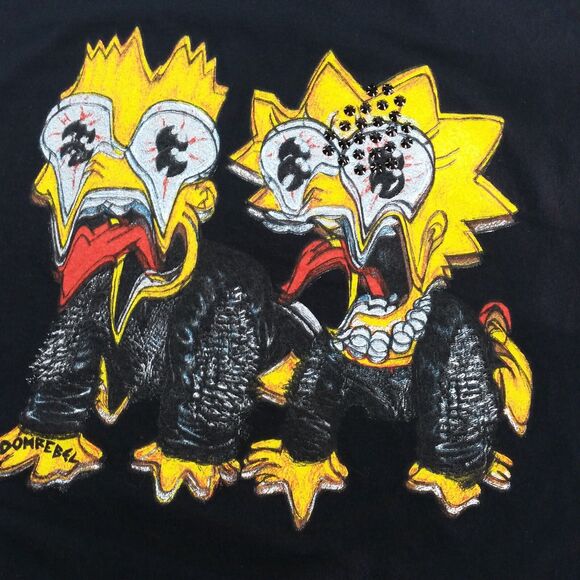 Dom Rebel Montreal Men's XL Black T Shirt Melt Domrebel Swarovski Elements Rare - Picture 5 of 10